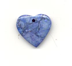 Soapstone heart - Blue