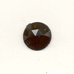 Sew-on acrylic stones - 12mm Round - Black