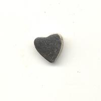 12x14mm silver plated metal heart