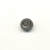 9mm silver plated metal swirl bead