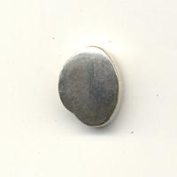 14x17mm silver plated metal oval bead