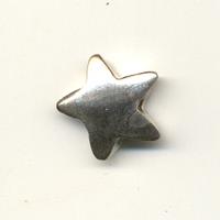 20mm silver plated metal star bead