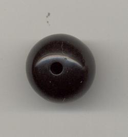 Smooth round plastic beads - 20mm - Black