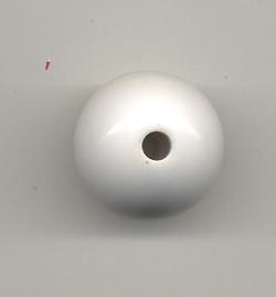 Smooth round plastic beads - 20mm - White