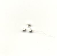 Silver crimp beads - 3mm
