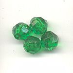 Green 8mm faceted plastic bead