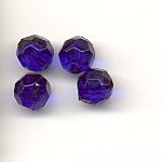 Royal Blue 8mm faceted plastic bead