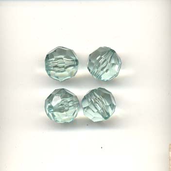 Turquoise Green  8mm faceted plastic bead