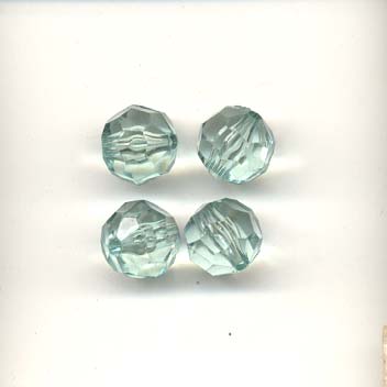 Turquoise Green  8mm faceted plastic bead