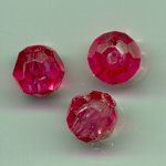 Fuchsia 8mm faceted plastic bead