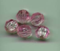 Light Pink 8mm faceted plastic bead