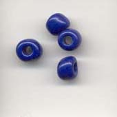 Blue lapis macram? beads, opaque