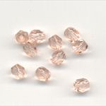 Faceted glass beads - 4mm - Peach