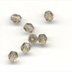Faceted glass beads - 4mm -Grey
