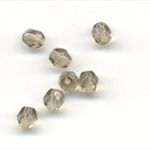 Faceted glass beads - 4mm -Grey