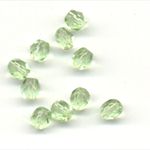 Faceted glass beads - 4mm - Light Green