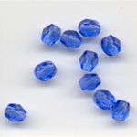 Faceted glass beads - 4mm - Royal