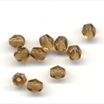 Faceted glass beads - 4mm - Brown