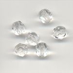 Faceted glass beads - 6mm - Crystal