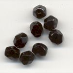 Faceted glass beads - 6mm - Black