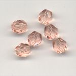 Faceted glass beads - 6mm - Peach
