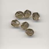 Faceted glass beads - 6mm - Grey