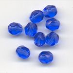 Faceted glass beads - 6mm - Royal