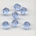 Faceted glass beads - 6mm - Pale Blue