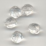 Faceted glass beads - 8mm - Crystal