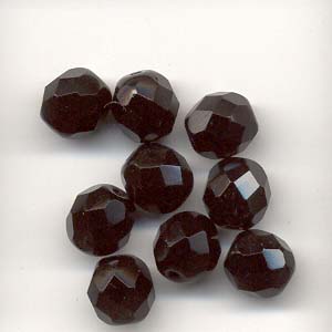 Faceted glass beads - 8mm - Black
