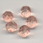 Faceted glass beads - 8mm - Peach