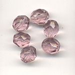 Faceted glass beads - 8mm - Light Amethyst