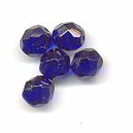 Faceted glass beads - 8mm - Royal