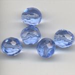Faceted glass beads - 8mm - Light Blue