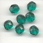 Faceted glass beads - 8mm - Turquoise