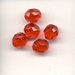 Faceted glass beads - 8mm - Claret