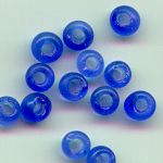 Frosted cobalt wound pony beads