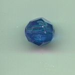 Blue 10mm faceted plastic bead
