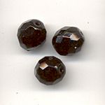 Faceted glass beads - 10mm -  Black