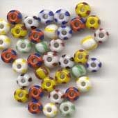 Striped pony beads - 5mm