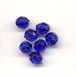 Royal Blue 6mm faceted plastic bead