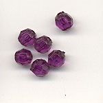 Purple  6mm faceted plastic bead