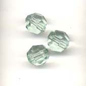 Turquoise green 10mm faceted plastic beads