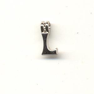 Carved Metal Alphabet Beads - L