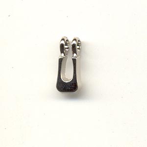 Carved Metal Alphabet Beads - U