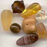 European Glass Beads - Medium Wood