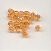 Faceted glass beads - 4mm - Apricot