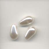 Drop Pearls - 6x12mm - White