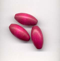 8x16mm Oval  Wooden bead - Cerise