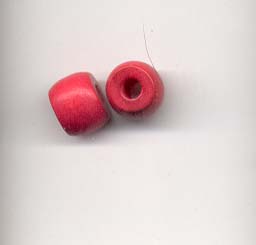 8x10mm Barrel  Wooden bead - Red